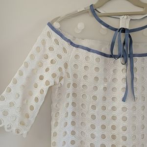 Miss Patina Eyelet Shift Dress